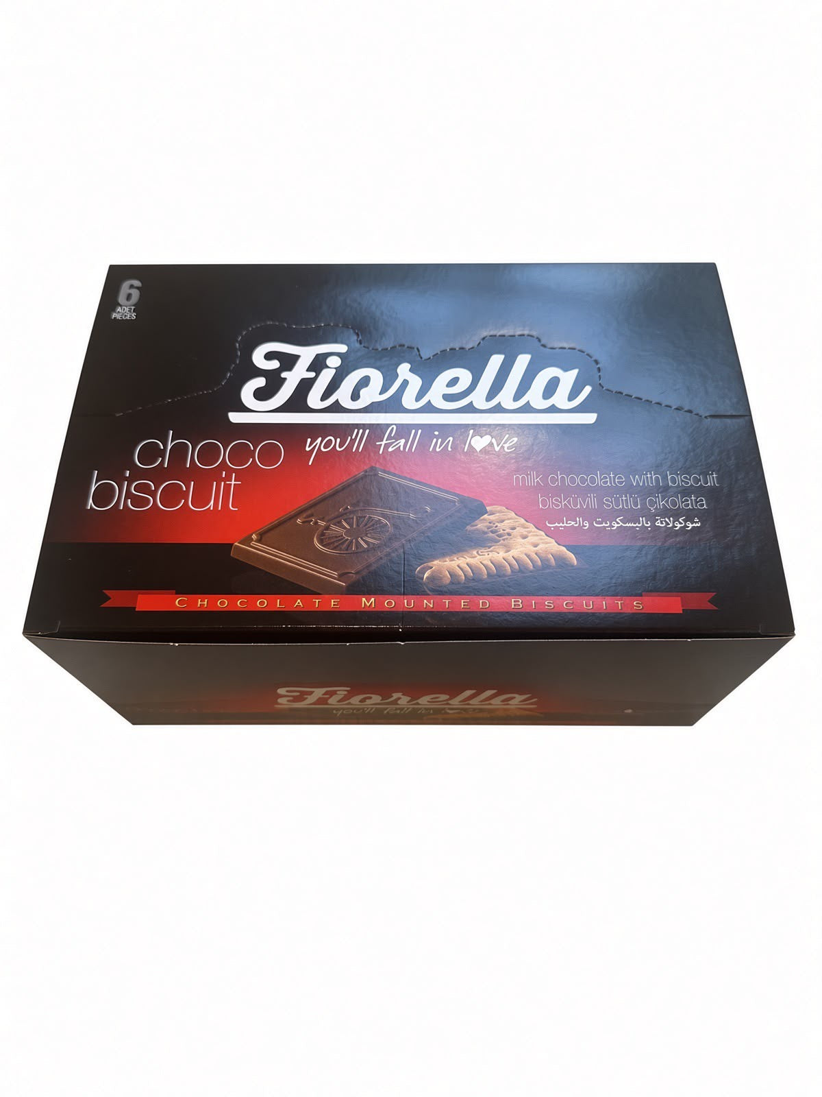 Fiorella Milk Chocolate Mounted Biscuits 6 Pack (6x2.4oz)