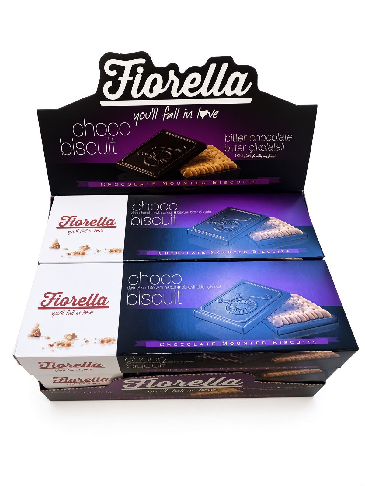 Fiorella Dark Chocolate Mounted Biscuits 6 Pack (6x2.4oz)