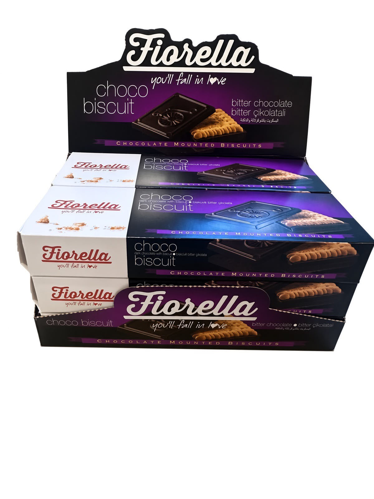 Fiorella Dark Chocolate Mounted Biscuits 6 Pack (6x2.4oz)