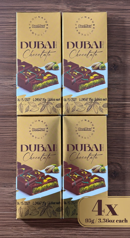 Beemax Small Dubai Chocolate 4 Bar( 3.36 oz )