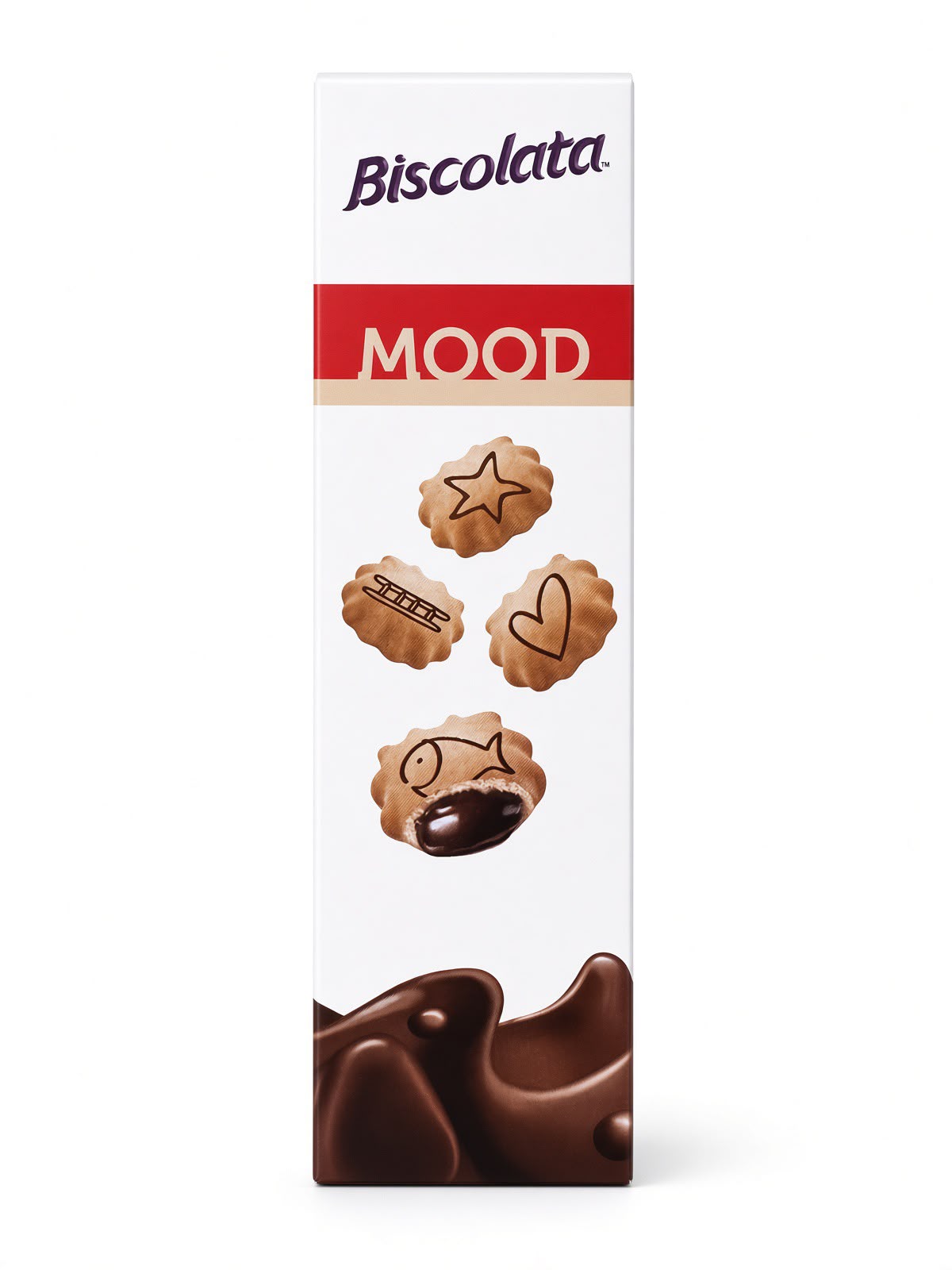 Biscolata MOOD Cookies Chocolate Creme Filling 12 Multipack (12x1.41oz Boxes)