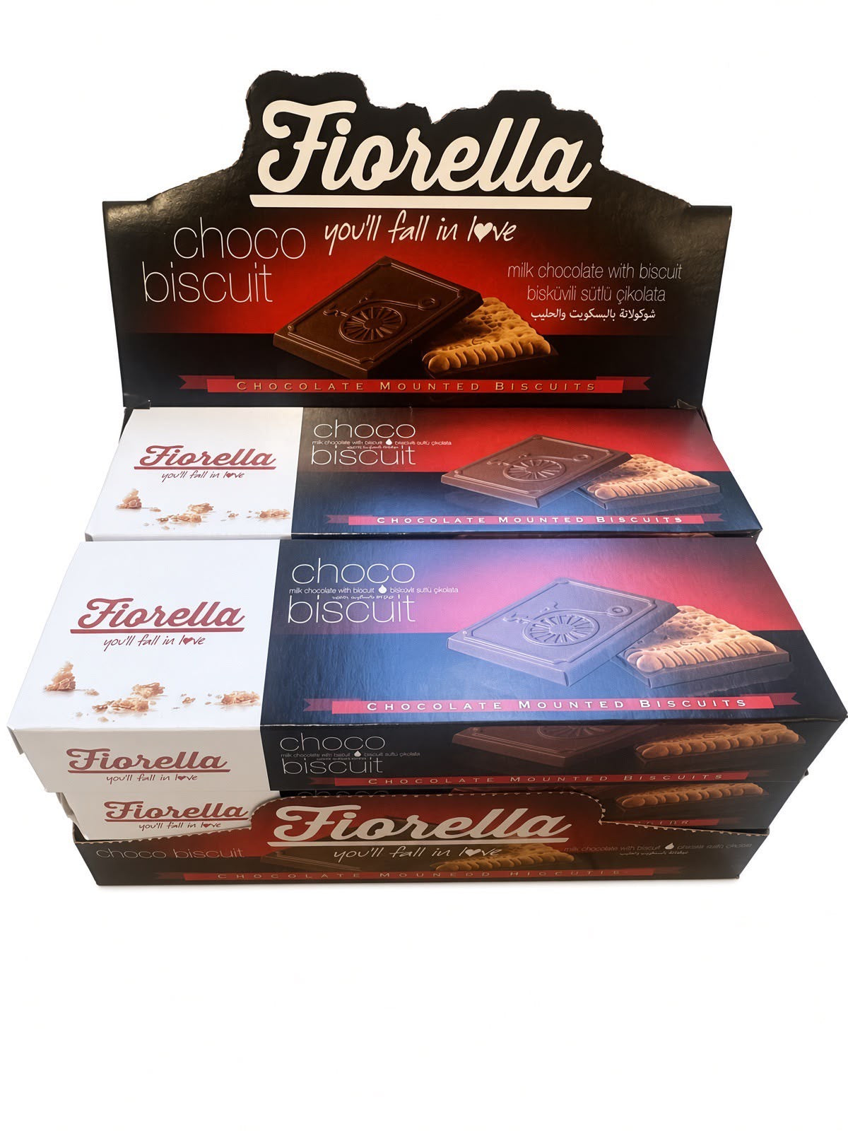 Fiorella Milk Chocolate Mounted Biscuits 6 Pack (6x2.4oz)