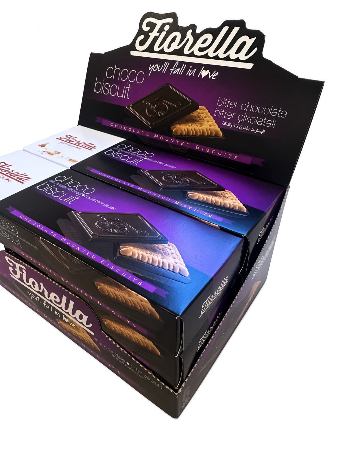 Fiorella Dark Chocolate Mounted Biscuits 6 Pack (6x2.4oz)