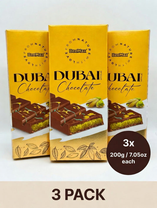 Beemax Dubai Chocolate Bar 7.05oz 3 Pack